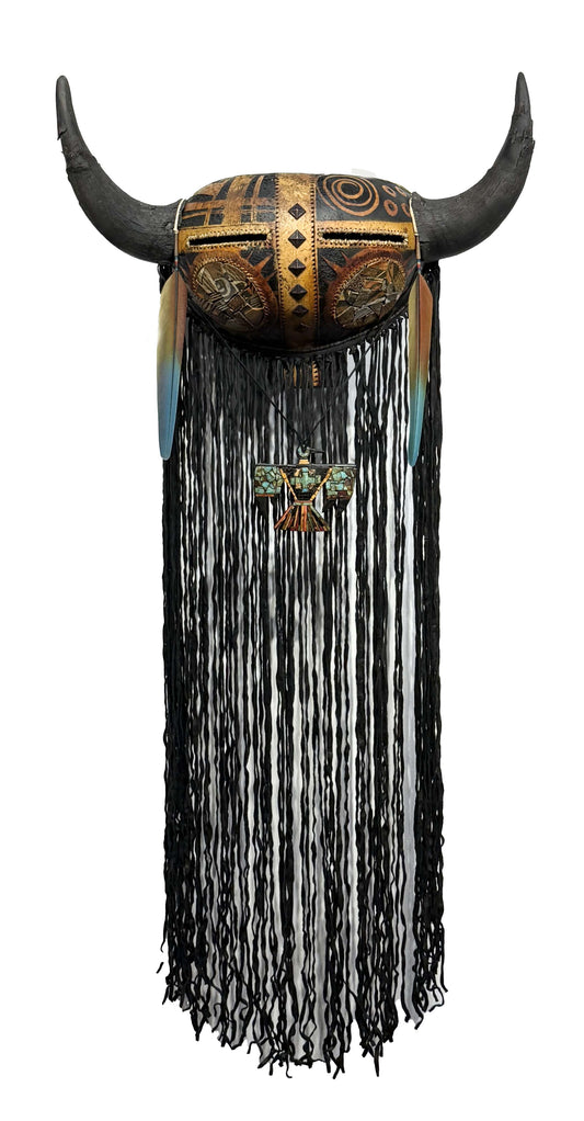 Large Buffalo Mask-Sculpture-Robert Rivera-Sorrel Sky Gallery