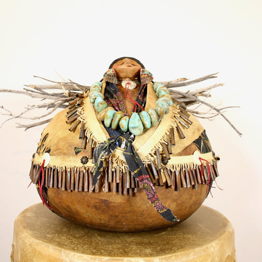 Large Squat Stick lady-Sculpture-Robert Rivera-Sorrel Sky Gallery