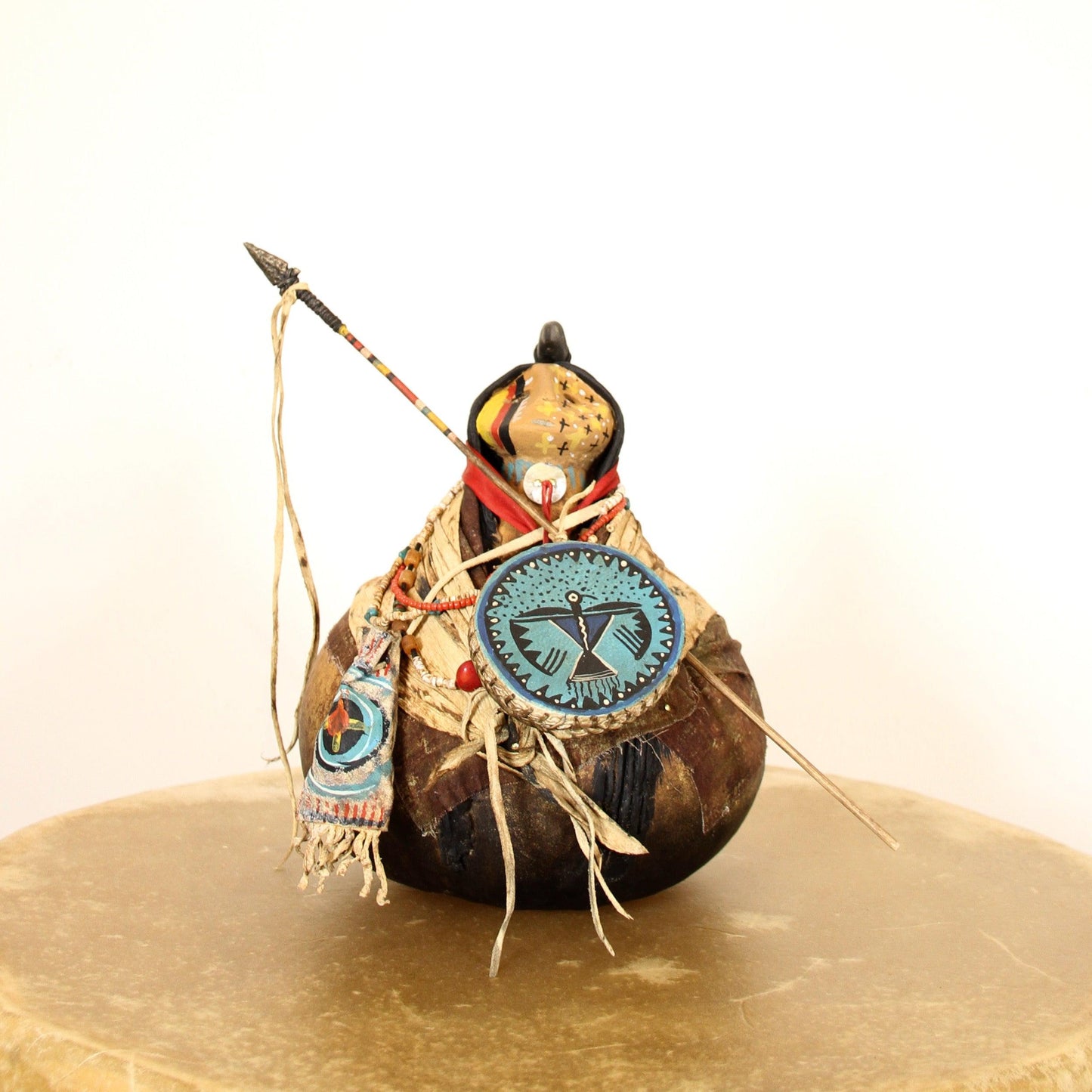 Medicine Man with Raven Chanter-Sculpture-Robert Rivera-Sorrel Sky Gallery