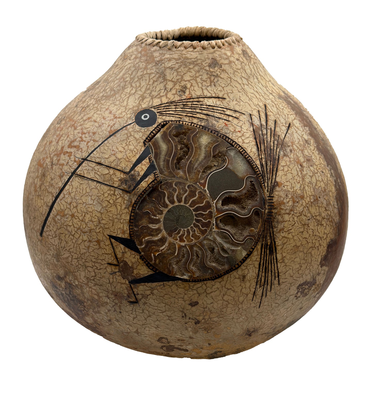 Natural Kokopelli Bowl-Sculpture-Robert Rivera-Sorrel Sky Gallery