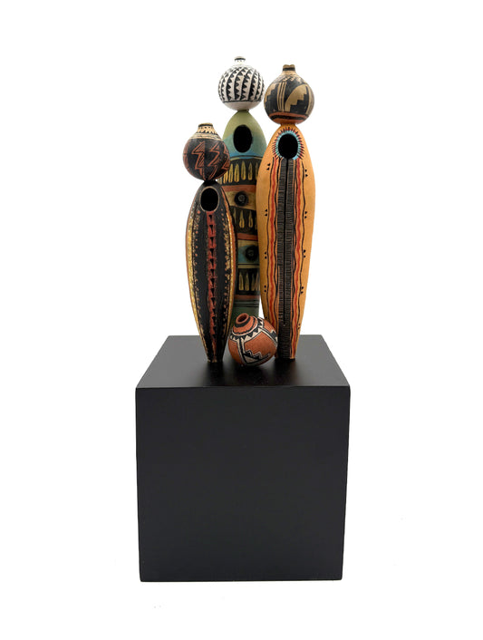 Pot Ladies Wall Piece-Sculpture-Robert Rivera-Sorrel Sky Gallery