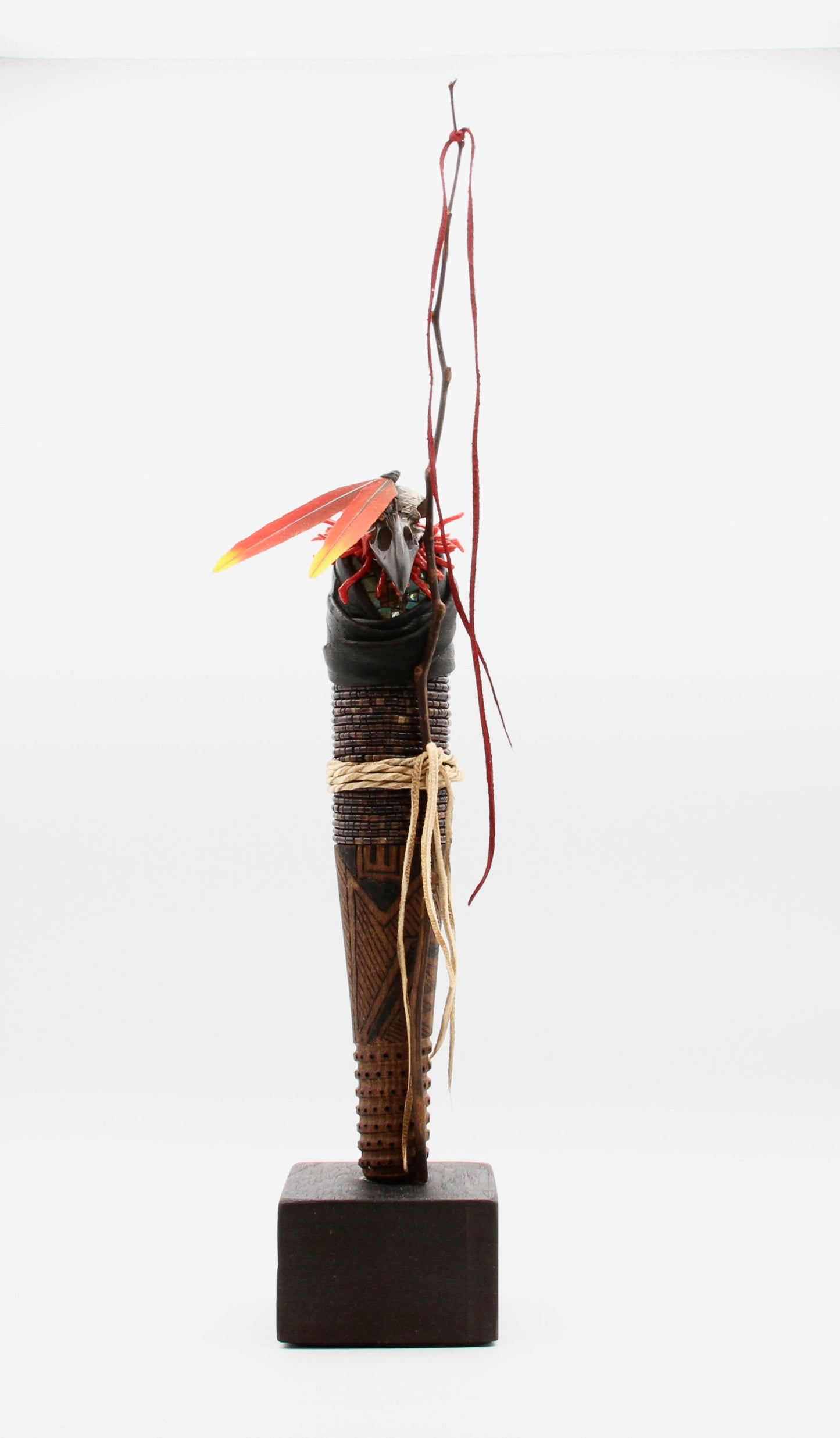 Raven on Wood Stand-Sculpture-Robert Rivera-Sorrel Sky Gallery