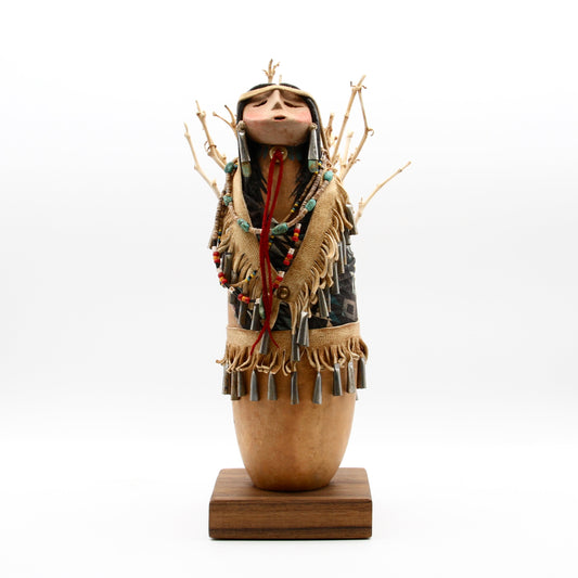 Small Apache Basket Lady-Sculpture-Robert Rivera-Sorrel Sky Gallery