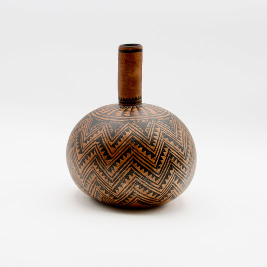 Tan Anasazi Gourd Vessel-Sculpture-Robert Rivera-Sorrel Sky Gallery