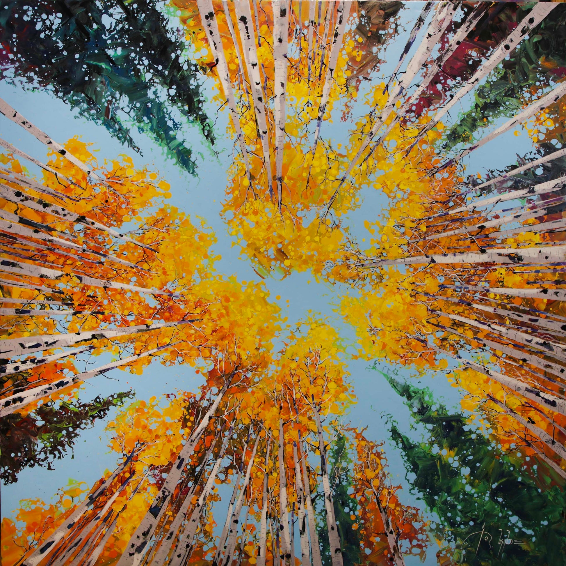 Blue Sky Through the Forest-Painting-Roberto Ugalde-Sorrel Sky Gallery