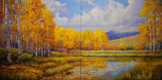 Mountain Pond-Painting-Roberto Ugalde-Sorrel Sky Gallery