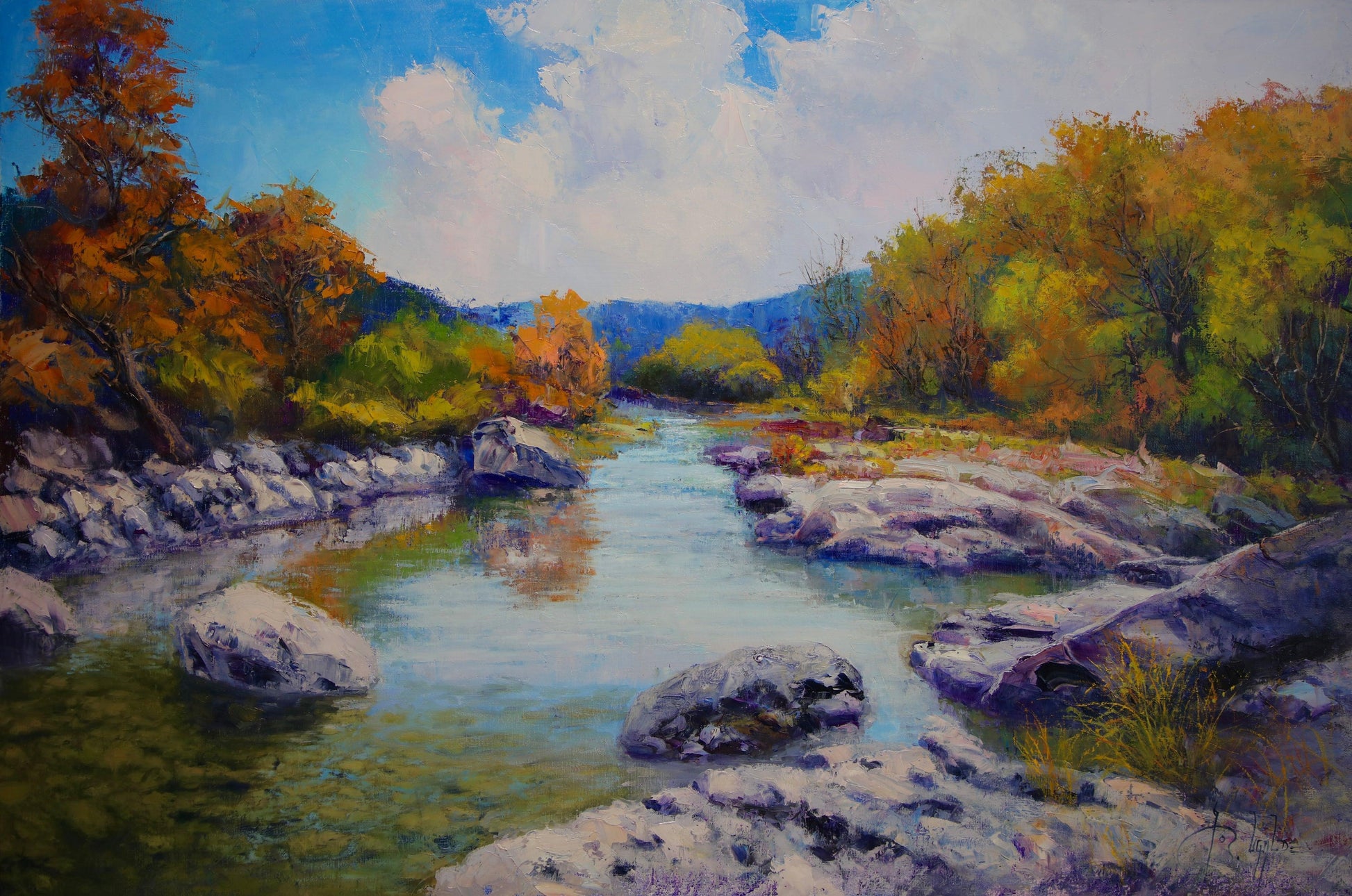 Pedernales River-Painting-Roberto Ugalde-Sorrel Sky Gallery