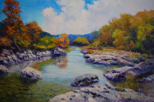Pedernales River-Painting-Roberto Ugalde-Sorrel Sky Gallery