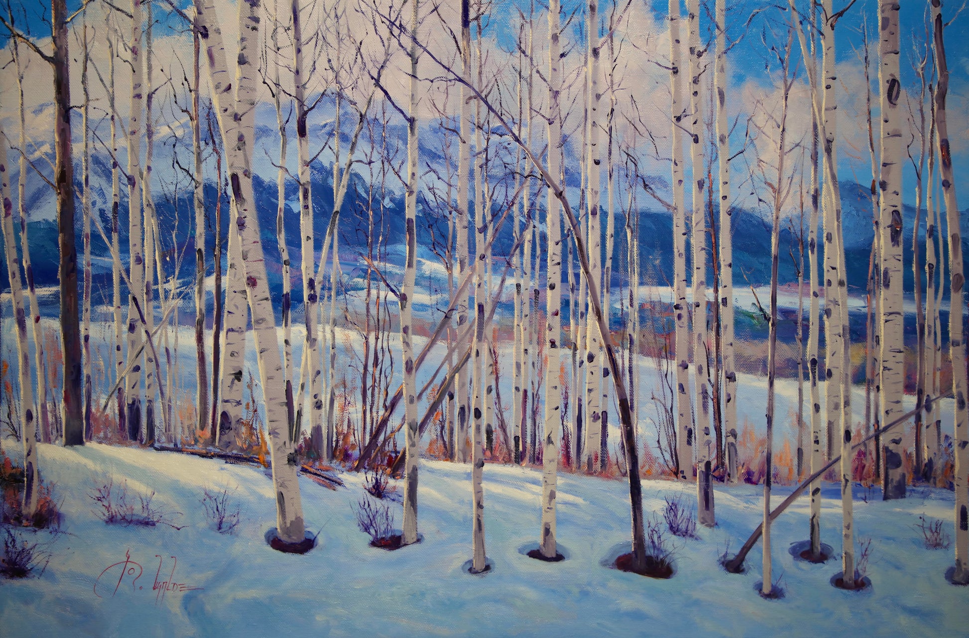 Wilson Peak Winter-Painting-Roberto Ugalde-Sorrel Sky Gallery