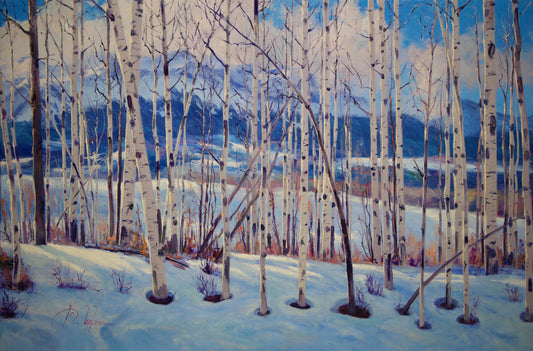 Wilson Peak Winter-Painting-Roberto Ugalde-Sorrel Sky Gallery