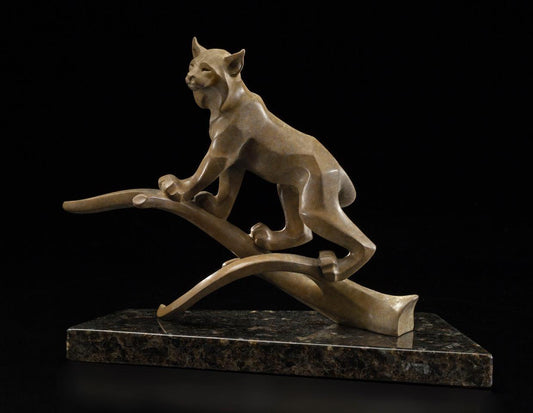 Lynx Lookout Marquette-Sculpture-Rosetta-Sorrel Sky Gallery