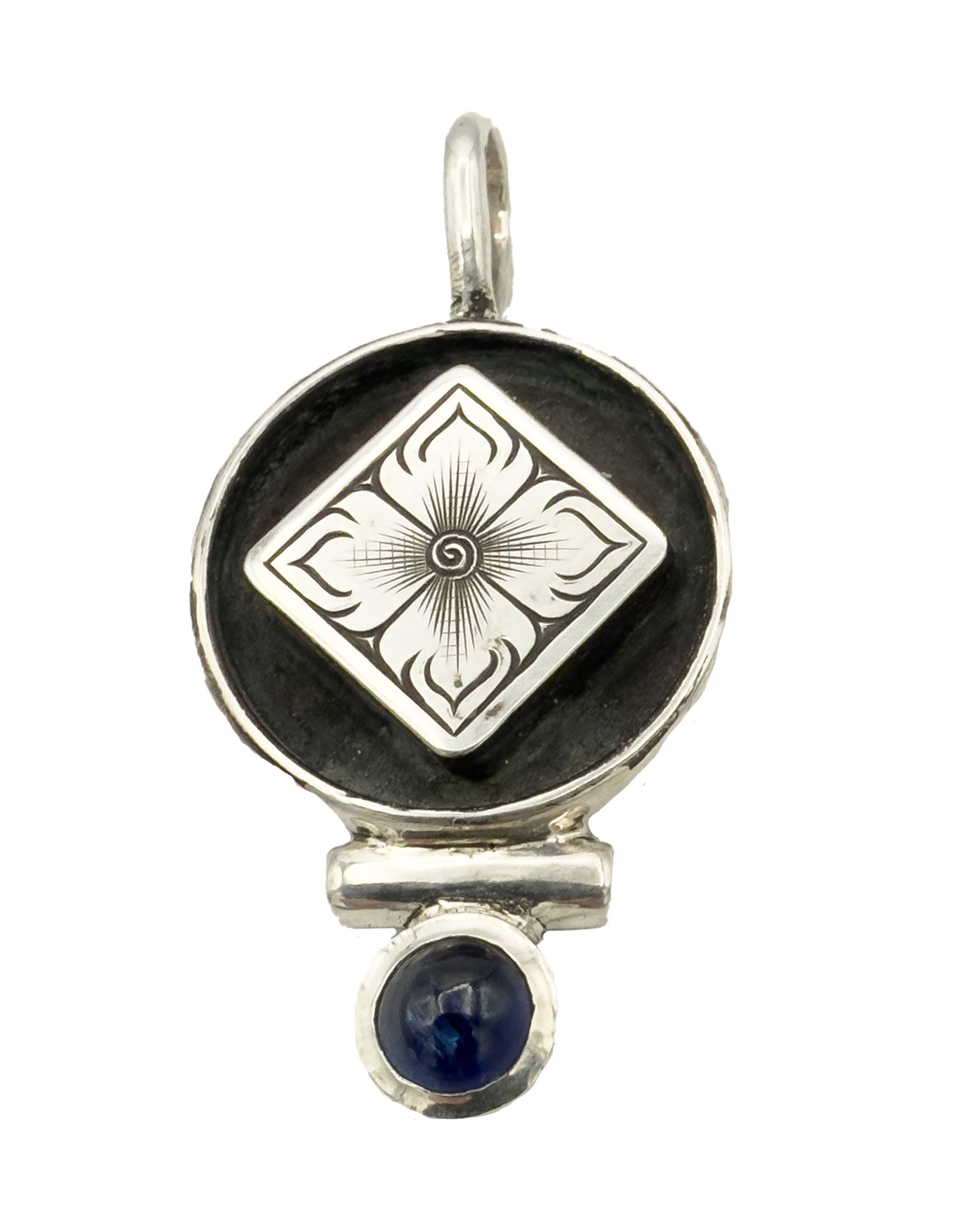 Sapphire Engraved Pendant-Jewelry-Shane Hendren-Sorrel Sky Gallery