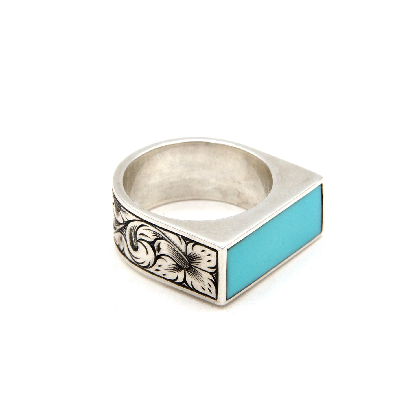 Sleeping Beauty Engraved Ring-Jewelry-Shane Hendren-Sorrel Sky Gallery