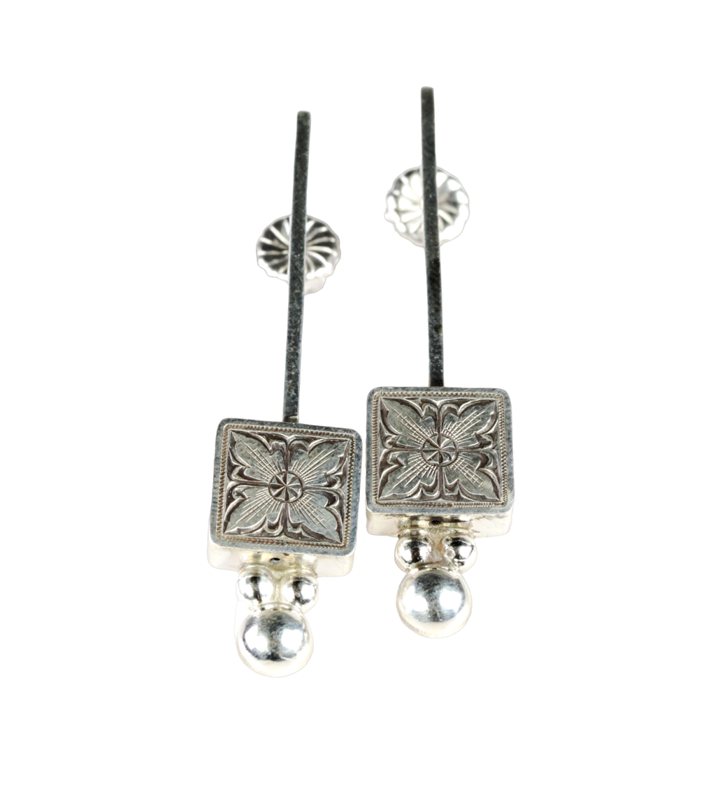 Square Drop Earrings-Jewelry-Shane Hendren-Sorrel Sky Gallery