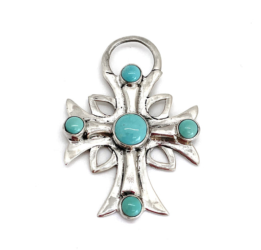Natural Royston Cross Pendant-Jewelry-Shreve Saville-Sorrel Sky Gallery