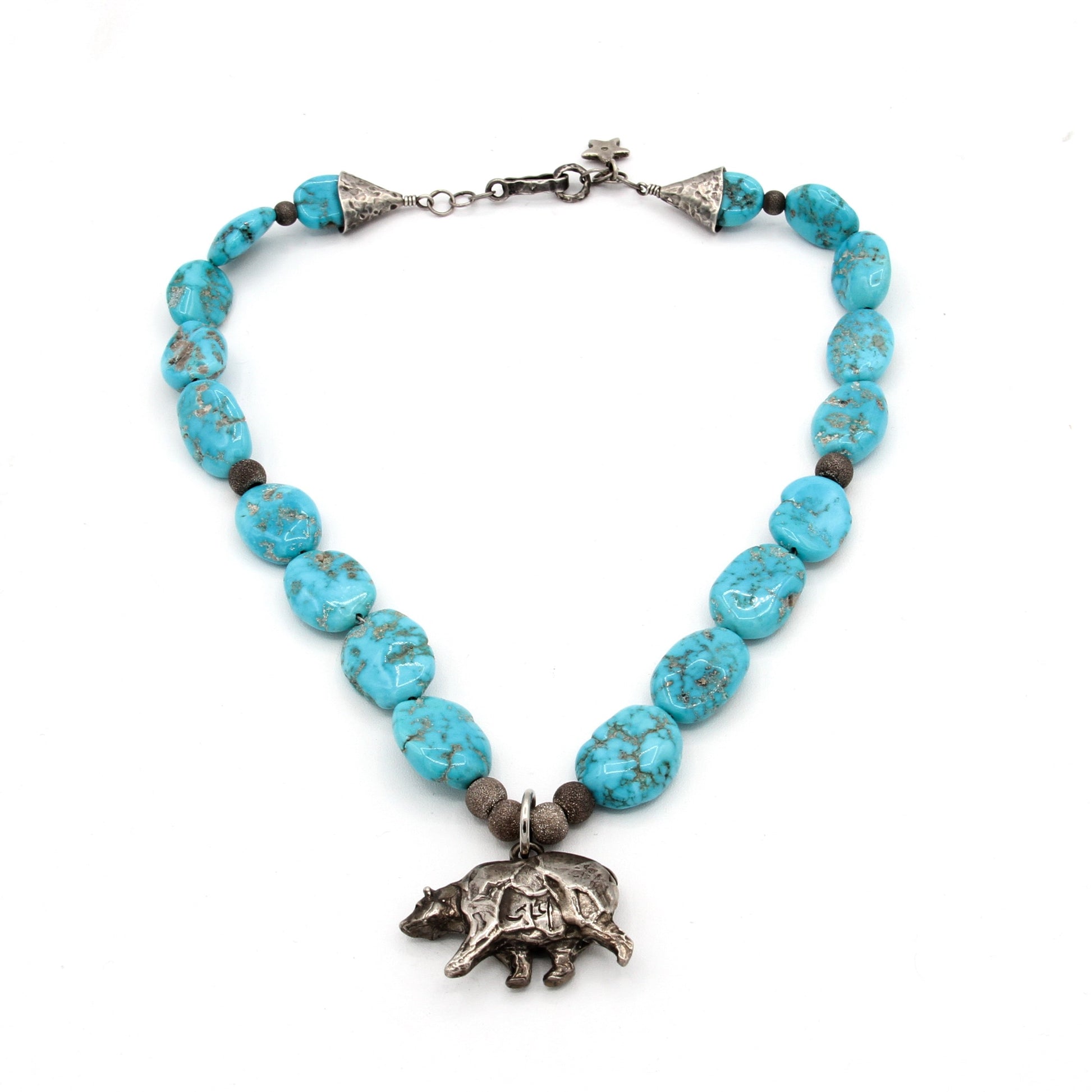 Sleeping Beauty with Healing Bear Necklace-Jewelry-Star Liana York-Sorrel Sky Gallery