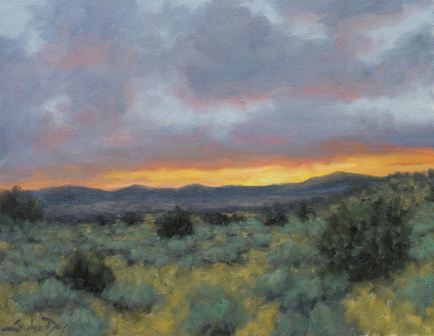 Looking West - Evening-Painting-Stephen Day-Sorrel Sky Gallery
