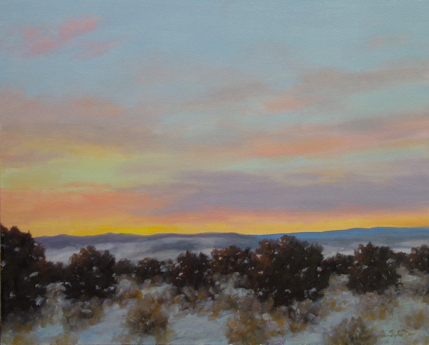 Winter Evening Sky-Painting-Stephen Day-Sorrel Sky Gallery
