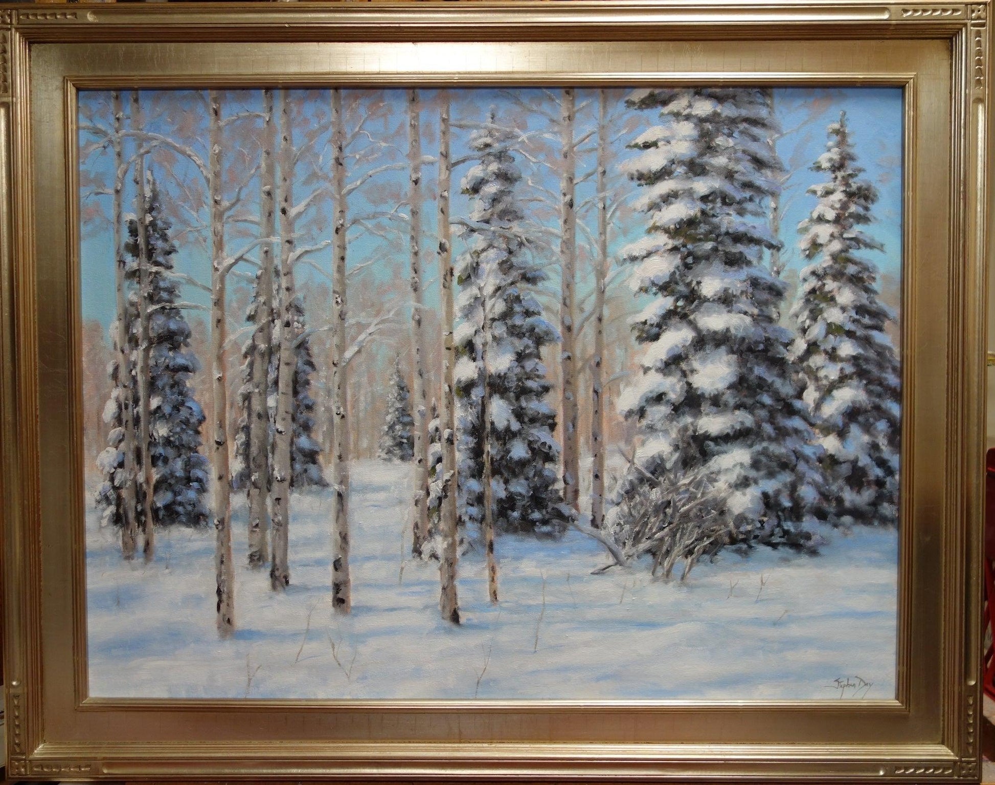 Winter Snowscape-Painting-Stephen Day-Sorrel Sky Gallery