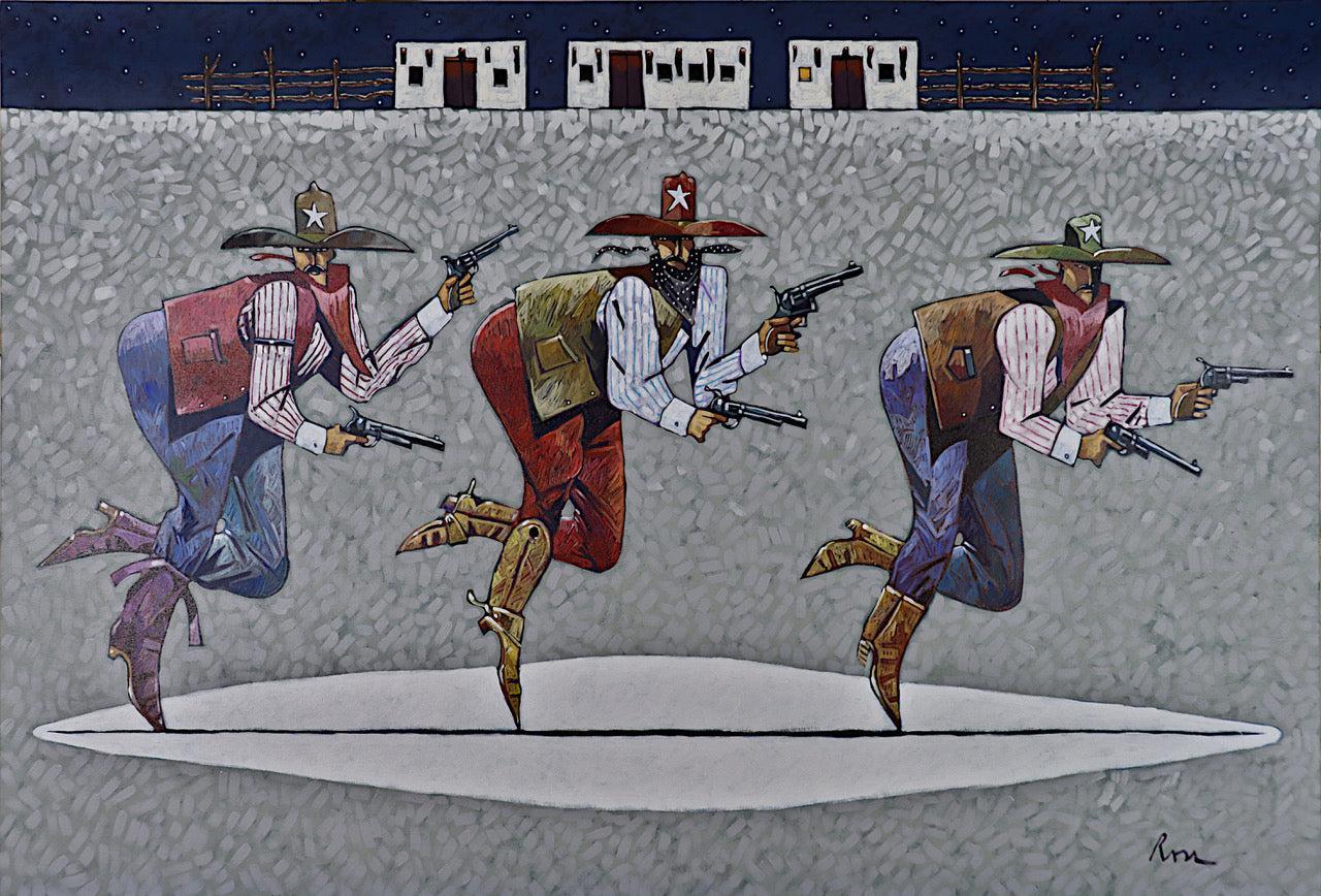 Ballet for Billy the Kid - Midnight at Fort Sumner-Painting-Thom Ross-Sorrel Sky Gallery