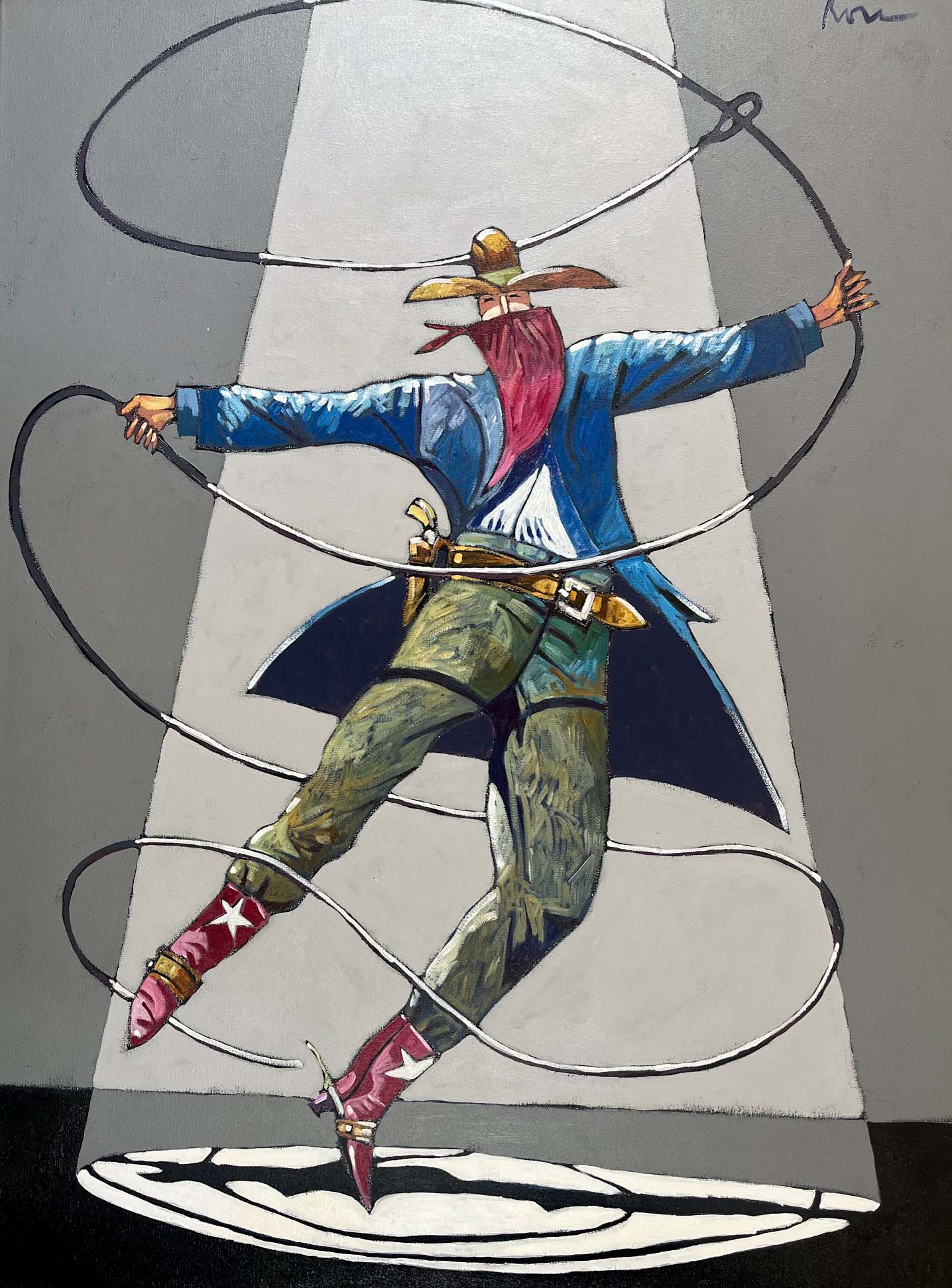 Ballet for Billy the Kid; Rustler Billy-Painting-Thom Ross-Sorrel Sky Gallery