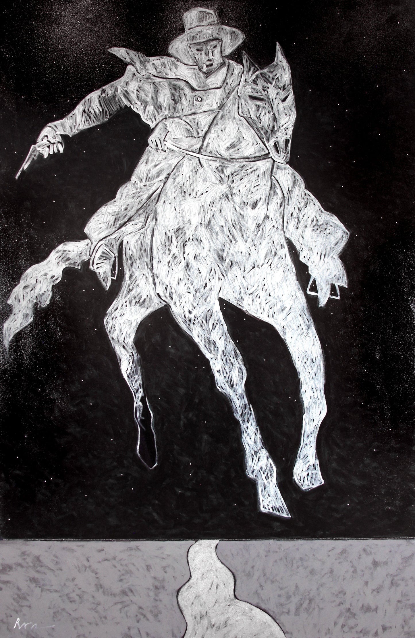 Ghost Billy; Specter of the Pecos-Painting-Thom Ross-Sorrel Sky Gallery