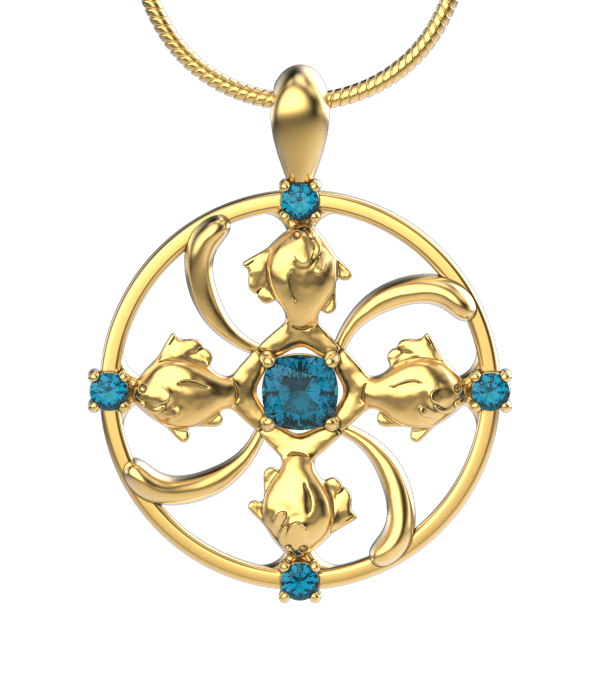Circle of Fish Pendant-Jewelry-Tim Cherry-Sorrel Sky Gallery