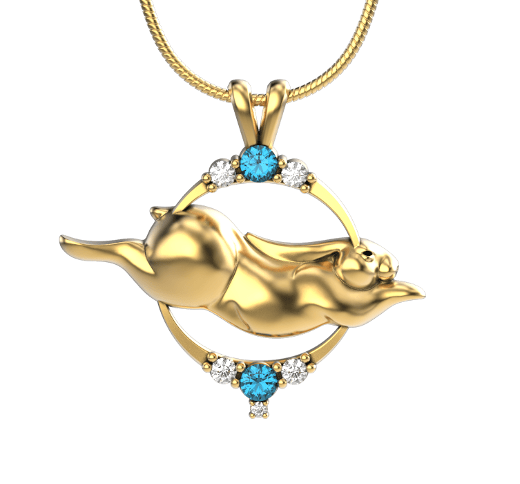 Rabbit Flyer Pendant-Jewelry-Tim Cherry-Sorrel Sky Gallery