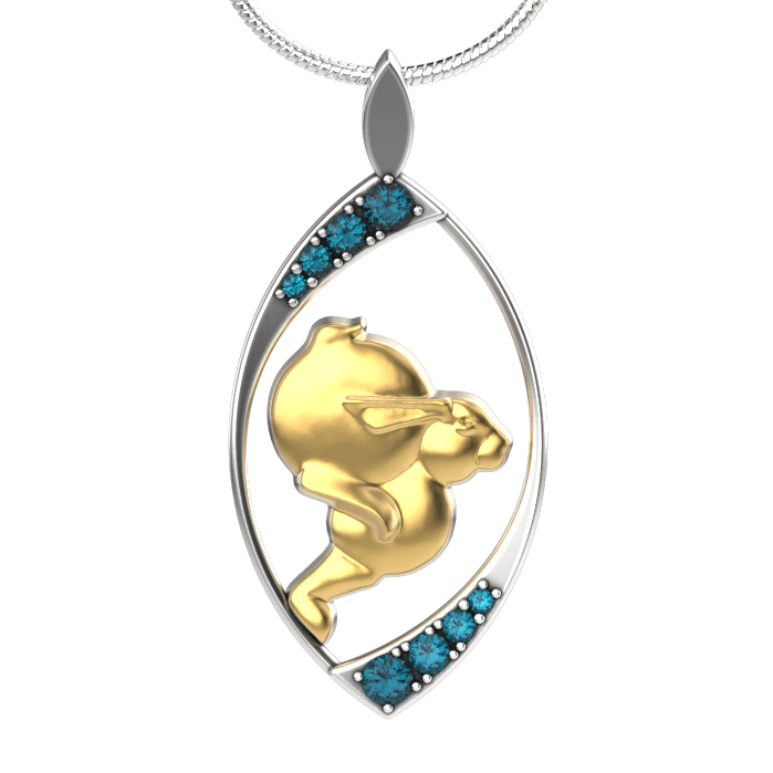 Rapid Rabbit Pendant-Jewelry-Tim Cherry-Sorrel Sky Gallery