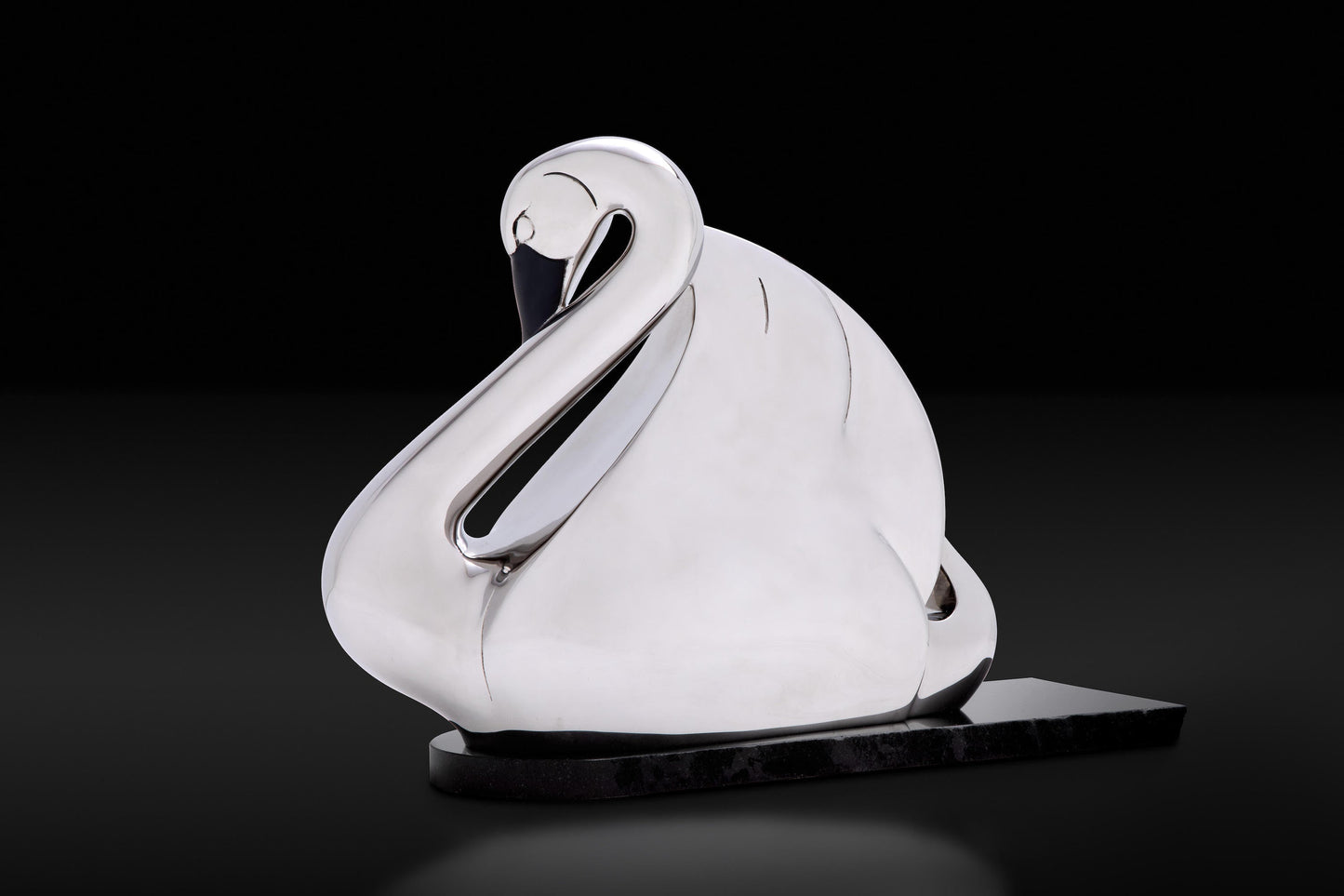 Simply Swan (stainless steel)-Sculpture-Tim Cherry-Sorrel Sky Gallery