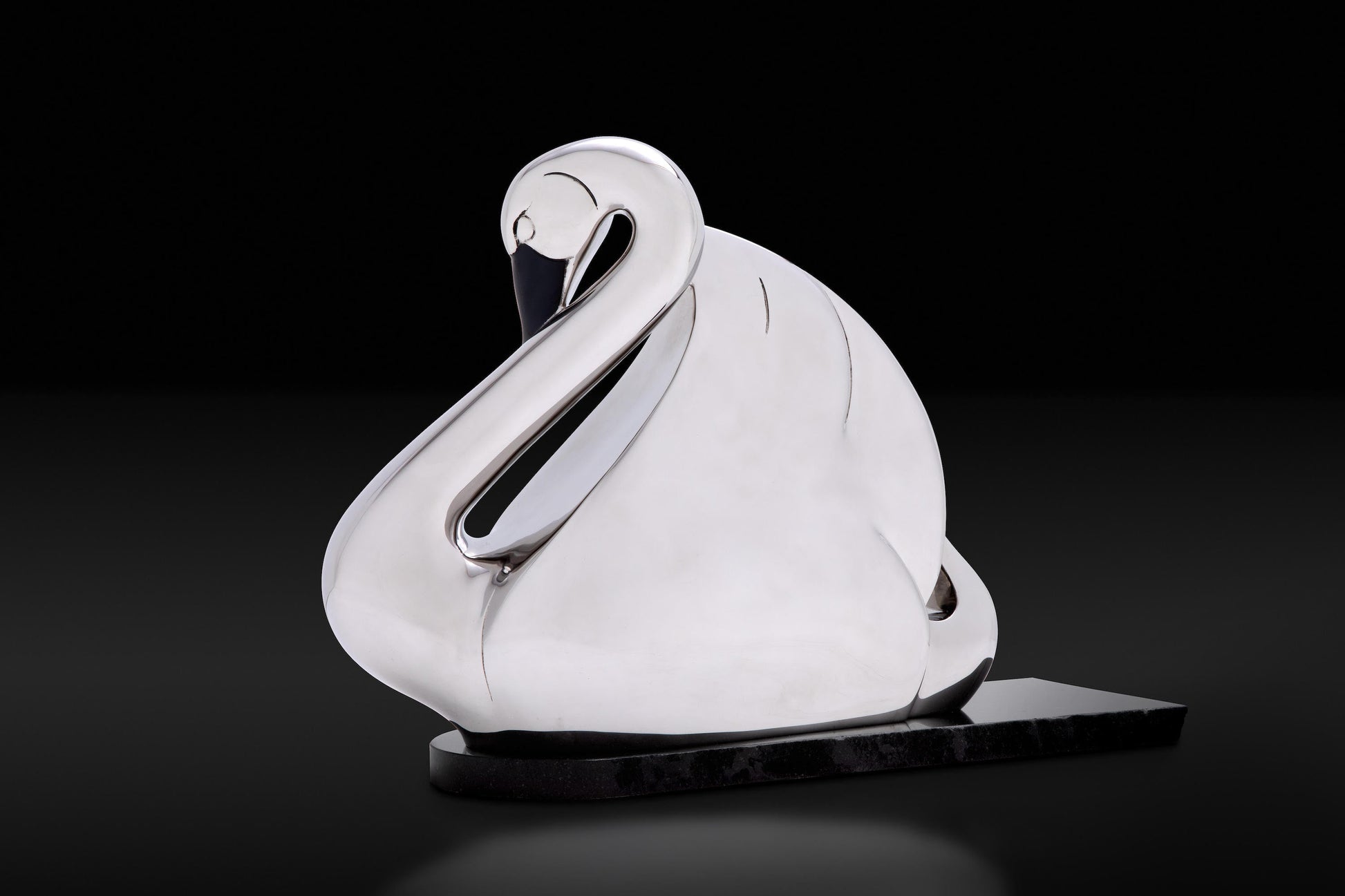 Simply Swan (stainless steel)-Sculpture-Tim Cherry-Sorrel Sky Gallery