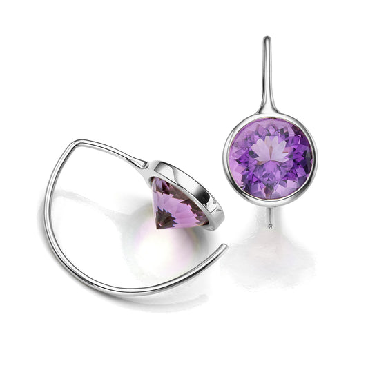 Amethyst Comet Earrings-Jewelry-Toby Pomeroy-Sorrel Sky Gallery