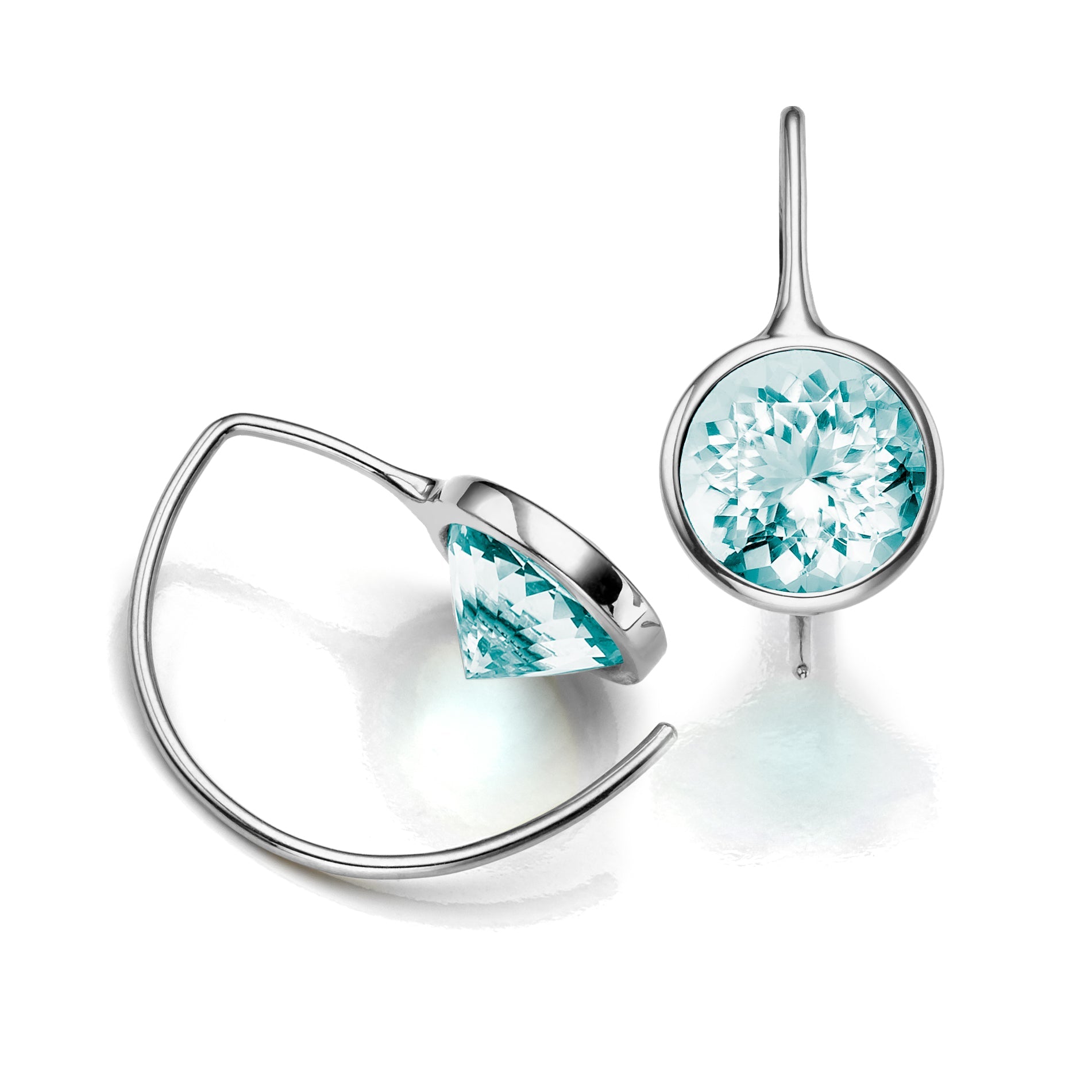 Blue Topaz Comet Earrings-Jewelry-Toby Pomeroy-Sorrel Sky Gallery