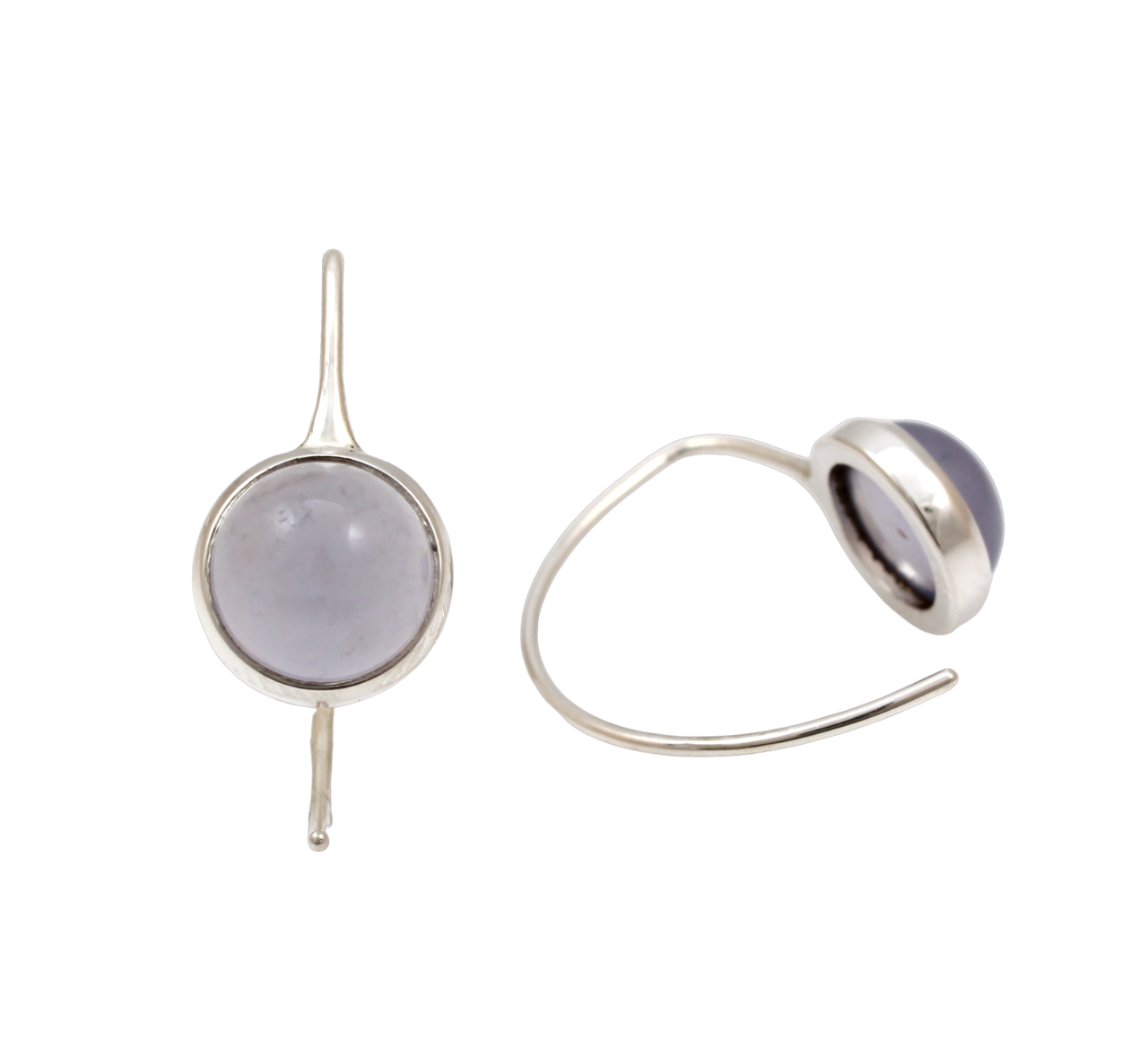 Chalcedony Comet Earrings-Jewelry-Toby Pomeroy-Sorrel Sky Gallery