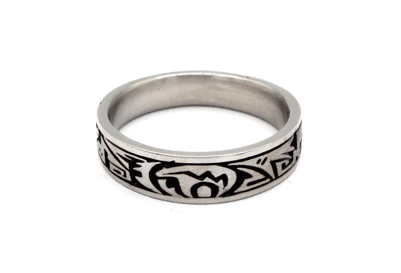 Narrow Heartline Bear Wedding Band-Jewelry-Toby Pomeroy-Sorrel Sky Gallery