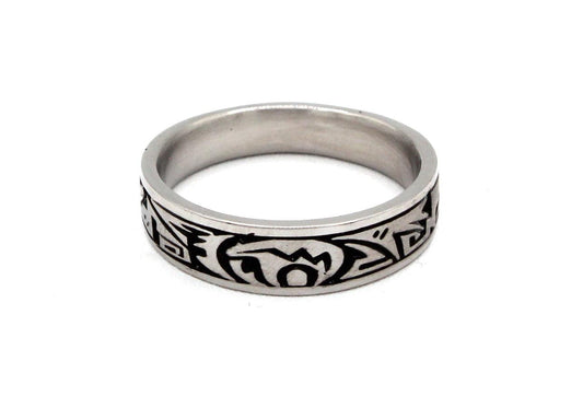 Narrow Heartline Bear Wedding Band-Jewelry-Toby Pomeroy-Sorrel Sky Gallery