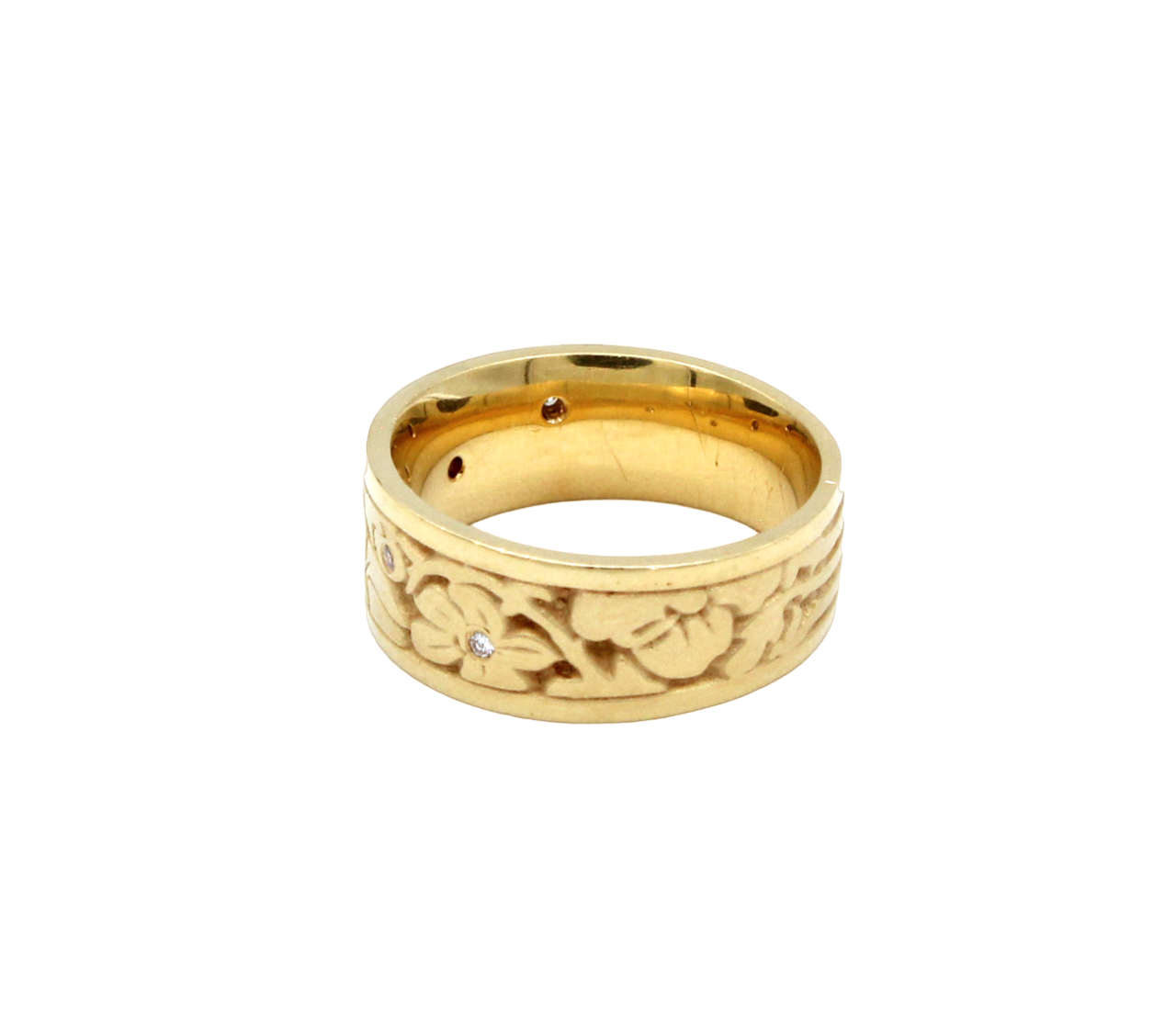 Wide Cherry Blossom Diamond Band Ring-Jewelry-Toby Pomeroy-Sorrel Sky Gallery
