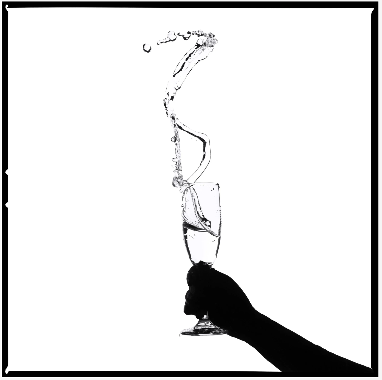 Glass of Champagne Silhouette-Photographic Print-Tyler Shields-Sorrel Sky Gallery