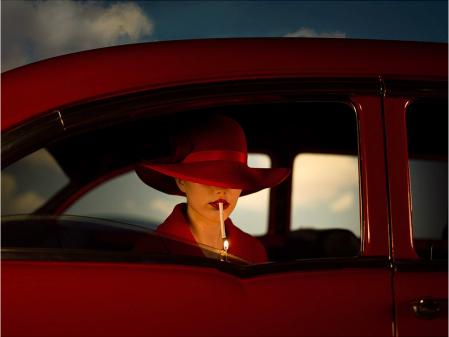 The Girl in the Red Car-Photographic Print-Tyler Shields-Sorrel Sky Gallery