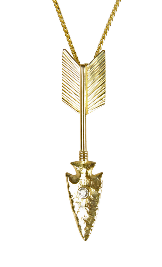 18K Gold Arrowhead Pendant-Jewelry-Victoria Adams-Sorrel Sky Gallery