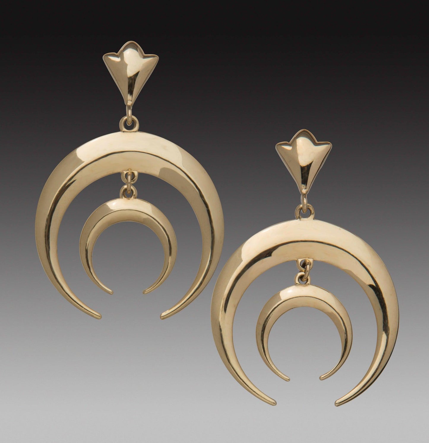 Two Moon Earrings