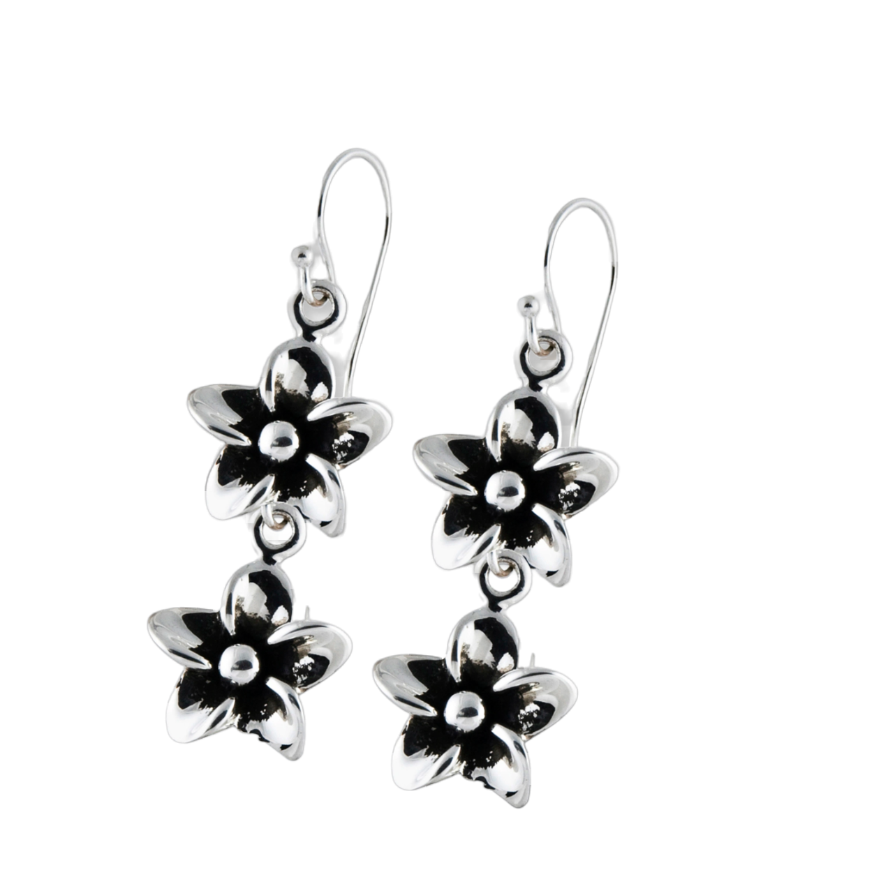 Double Plumeria Earring-Jewelry-Zina Sterling-Sorrel Sky Gallery
