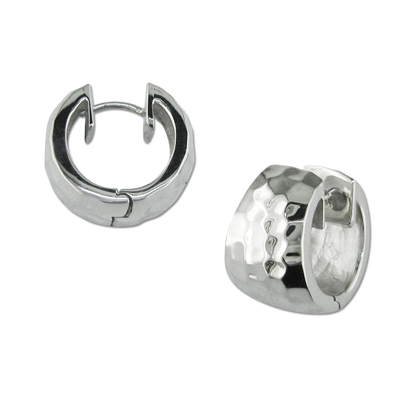 Textured Taper Snap Hoop Earrings-Jewelry-Zina Sterling-Sorrel Sky Gallery
