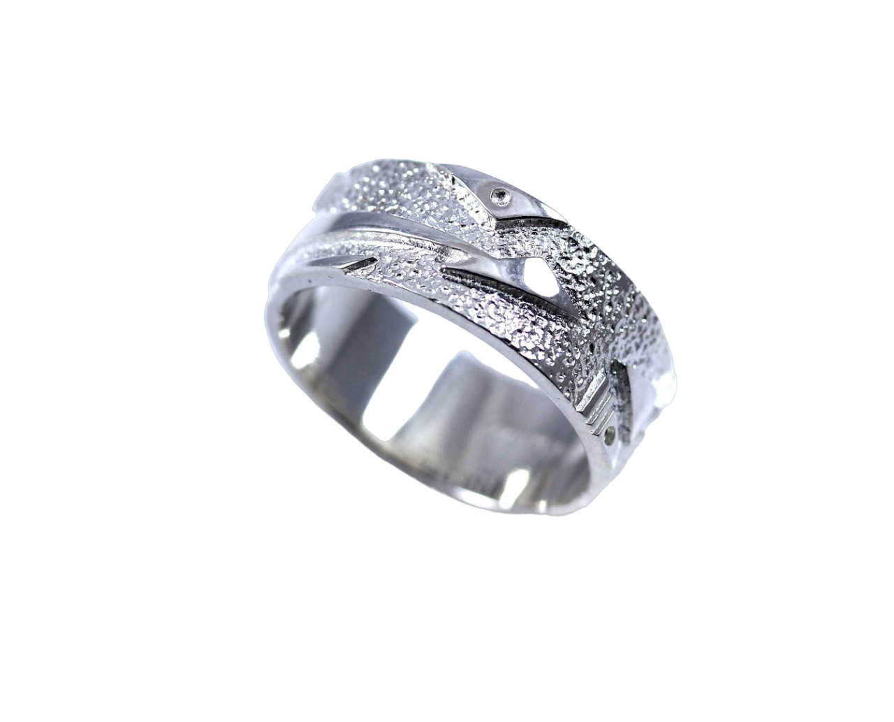 Lightning Arrow Band Ring