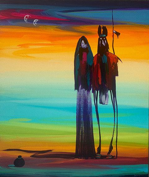 Twin Moons-Painting-Arlene LaDell Hayes-Sorrel Sky Gallery