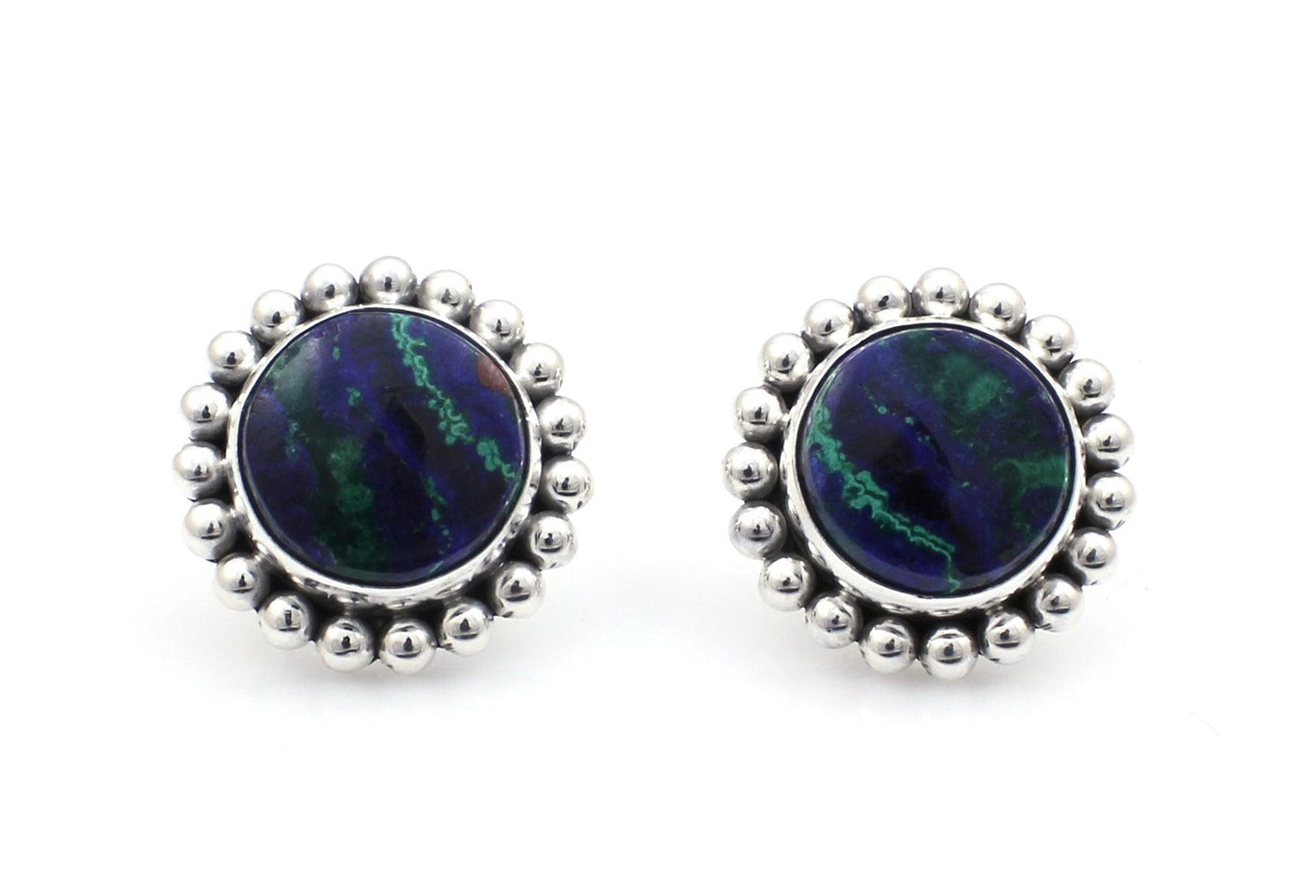 Azurite Malachite Earrings-Jewelry-Artie Yellowhorse-Sorrel Sky Gallery