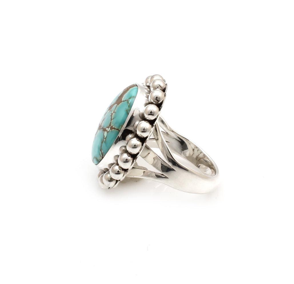 Carico Lake Turquoise Ring-Jewelry-Artie Yellowhorse-Sorrel Sky Gallery