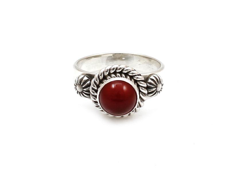 Carnelian Ring-Jewelry-Artie Yellowhorse-Sorrel Sky Gallery