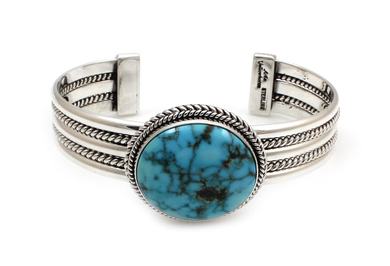 Kingman Turquoise Cuff Bracelet-Jewelry-Artie Yellowhorse-Sorrel Sky Gallery