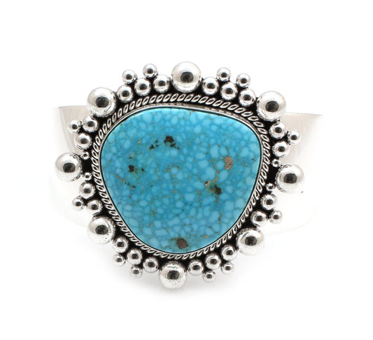 Kingman Turquoise Cuff Bracelet-Jewelry-Artie Yellowhorse-Sorrel Sky Gallery